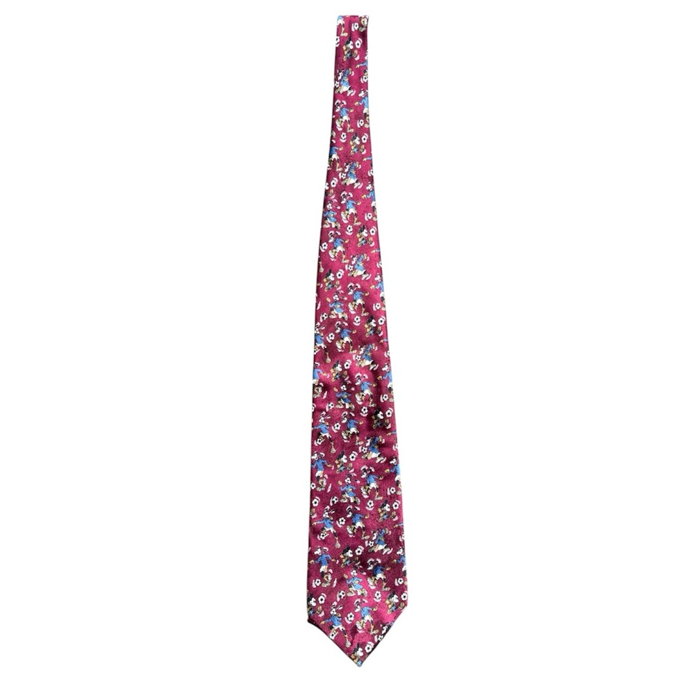 Mickey Unlimited Men's GOOFY  Rare Necktie by Windsor Burgundy And Blue